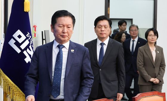 환영식 참석하는 정청래