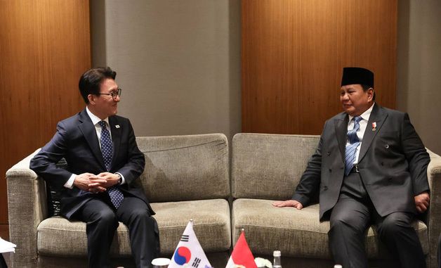 김민석 총리, 프라보워 수비안토 인도네시아 대통령 면담