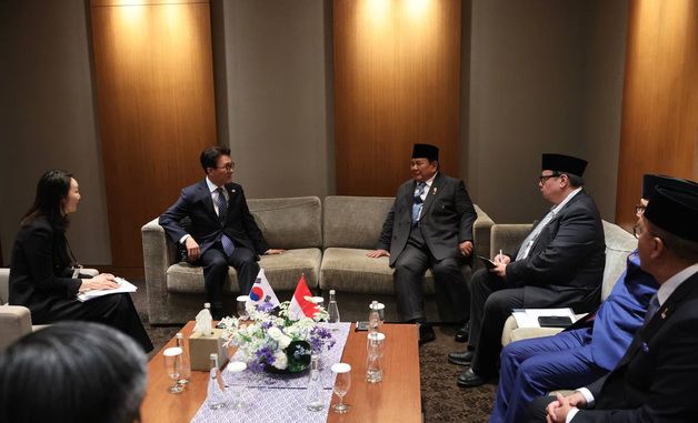김민석 총리, 프라보워 수비안토 인도네시아 대통령 면담