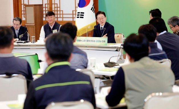 이재명 대통령, 민주노청 초청 간담회 발언