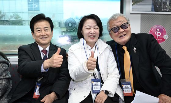 정동영·추미애·명계남 '가자 도라산으로'