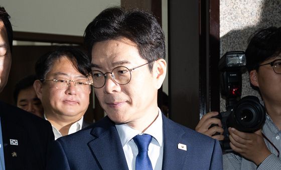 민주당 당대표실 나서는 정원오 민주당 서울시장 예비후보