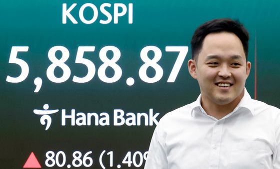 1.4% 상승해 5800선 회복한 코스피