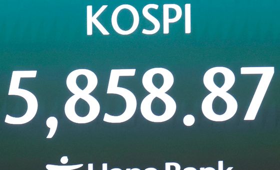 코스피, 1.4% 상승해 5800선 회복