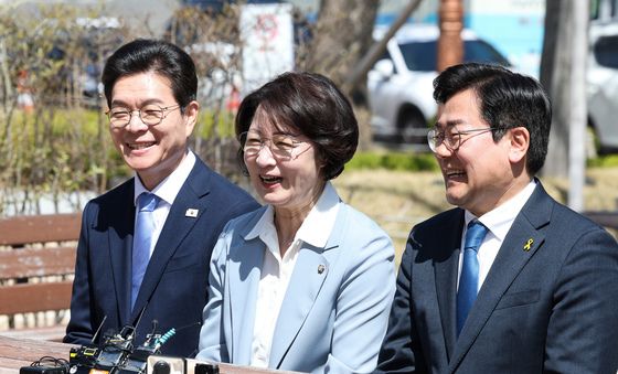 미소 짓는 정원오·추미애·박찬대