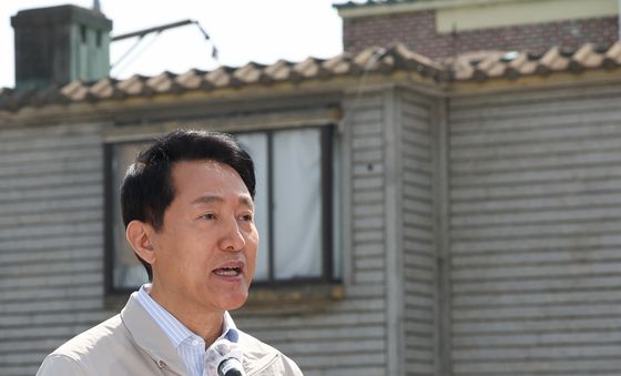 브리핑하는 오세훈 서울시장