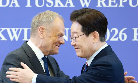 이재명 대통령 '한·폴란드 공동언론발표 마치고'