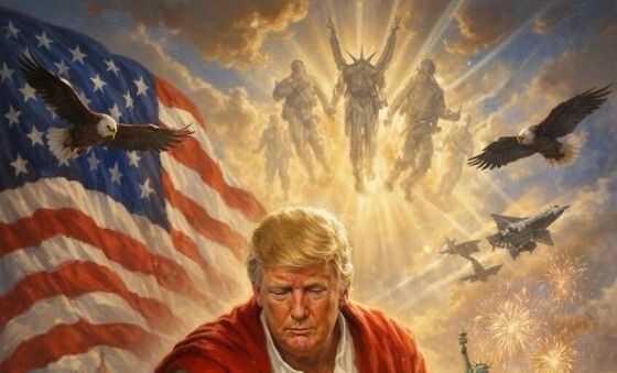 '교황 저격' 트럼프, 예수로 등장...SNS 게시물 파장