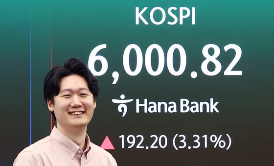 코스피, 다시 6000선 터치