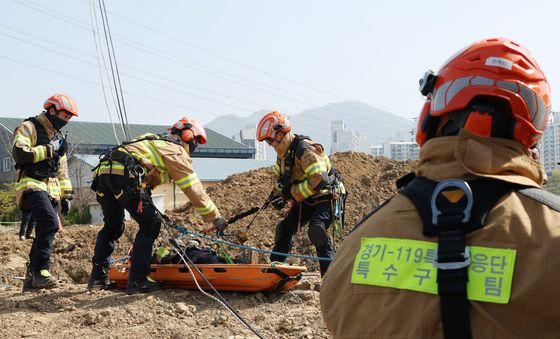 경기도119특수대응단, 붕괴사고를 가정한 구조훈련 실시