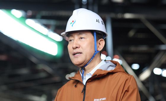 오세훈 시장, 서울아레나 공사현장 방문