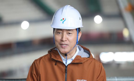 오세훈 시장, 서울아레나 공사현장 방문