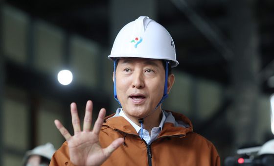 서울아레나 공사현장 찾은 오세훈 시장