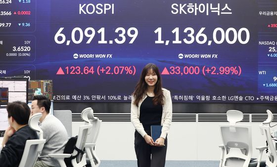 코스피, 6000선 재돌파 마감…SK하이닉스도 3% 상승