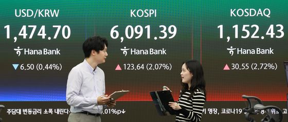 코스피·코스닥 상승 마감···다시 6000피