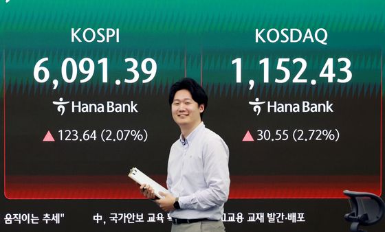 반도체주 상승 견인, 6000 탈환한 코스피