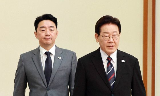 수석보좌관회의 참석하는 이재명 대통령