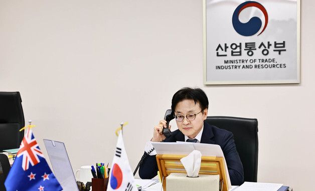 김정관 산업부 장관, 뉴질랜드 에너지 장관 통화