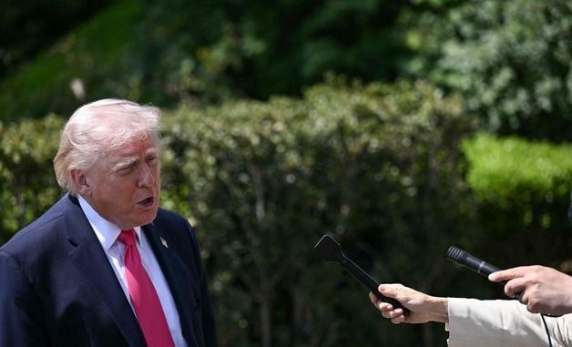 [포토]이란과 협상 상황 질문 답하는 트럼프 美대통령