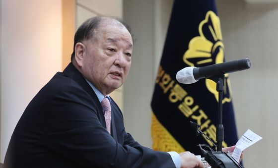 취임사 하는 강창일 민주평통자문회의 수석부의장