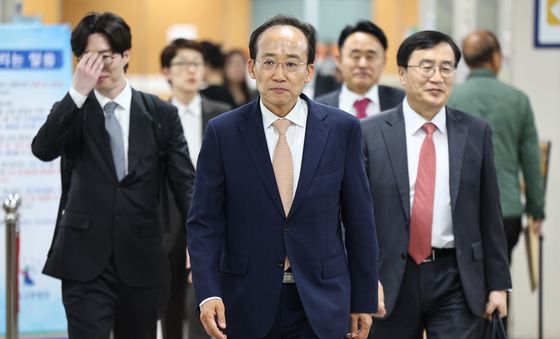 추경호 의원, 계엄해제 방해 관련 공판 출석