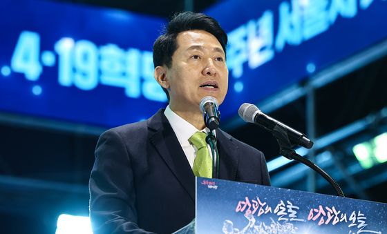오세훈 서울시장,  4·19혁명 66주년 기념행사 기념사