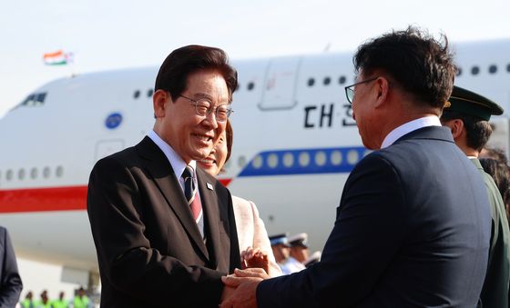 이재명 대통령, '국빈 방문' 인도 뉴델리 도착
