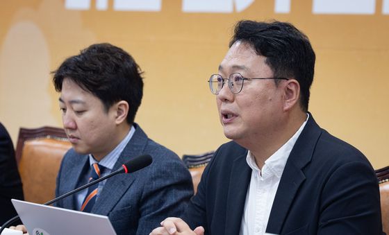 모두 발언하는 천하람 개혁신당 원내대표