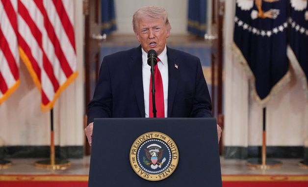 [포토] 트럼프 대통령 대국민 연설