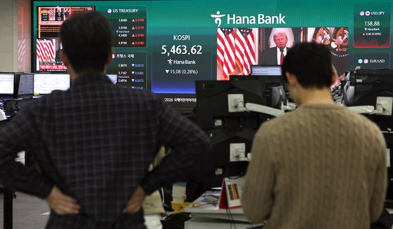 코스피, 트럼프 연설 이후 하락 전환