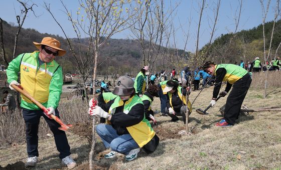 식목일 앞두고 대전시 나무심기 행사