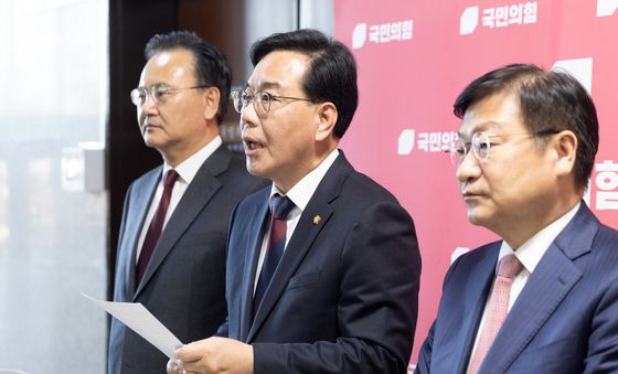 李 대통령 추경 시정연설 입장 밝히는 송언석 국민의힘 원내대표