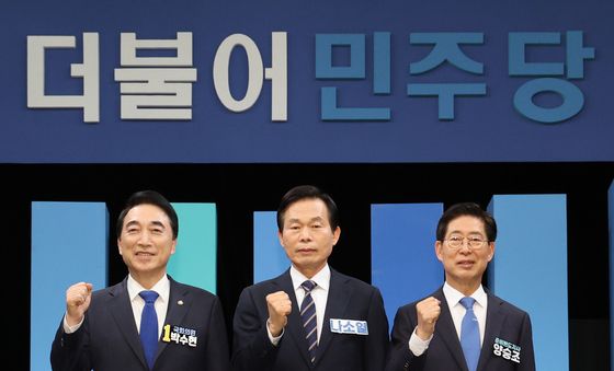 민주 충남지사 박수현·나소열·양승조 후보 '본경선 토론'
