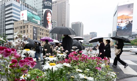 봄비 내리는 서울