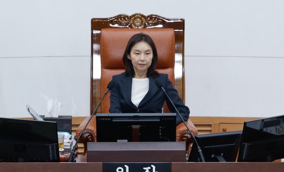 추경안 시정연설하는 김천홍 권한대행