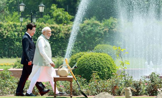 공동식수하는 한-인도 정상