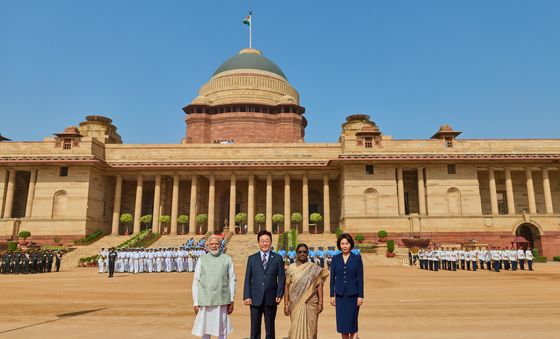 이재명 대통령 인도 국빈방문 공식환영식