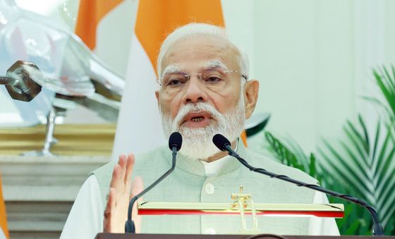 발언하는 나렌드라 모디 인도 총리