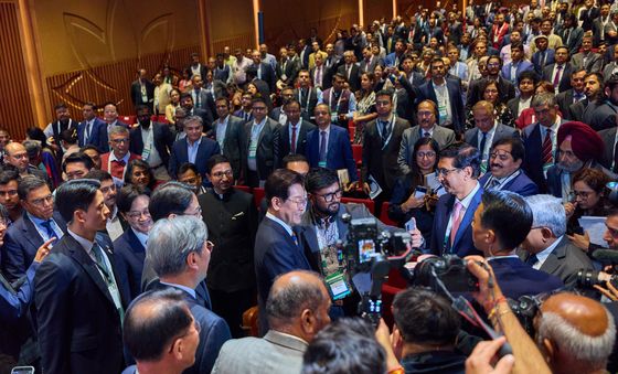 이재명 대통령 '인도 기업인들과 함께'