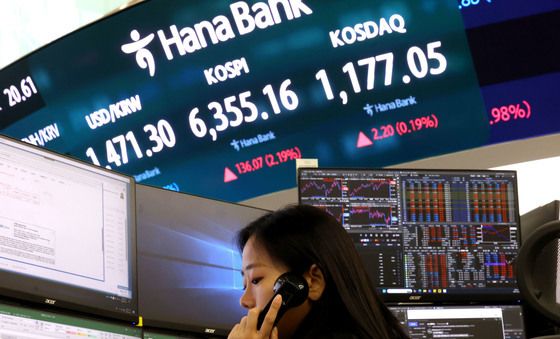 코스피 장중 최고치 경신 '6350선 돌파'