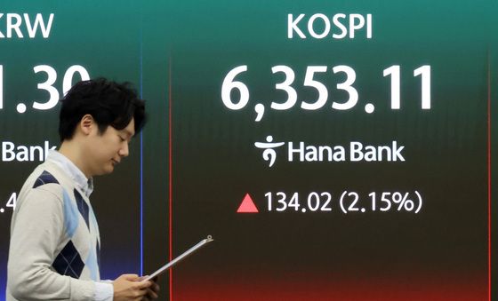 코스피 장중 최고치 경신, 6350선 돌파