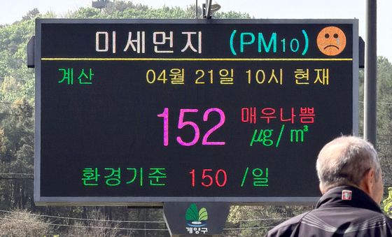 미세먼지 농도 '매우나쁨'