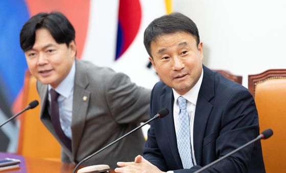 기자간담회 참석한 한병도 원내대표