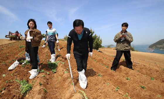 통영 욕지도 찾은 정청래 대표