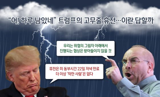 [오늘의 그래픽] "어! 하루 남았네" 트럼프의 고무줄 휴전…이란 답할까