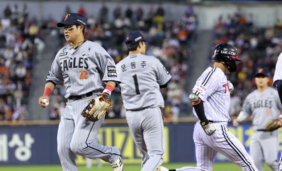 채은성, '내 발이 먼저'