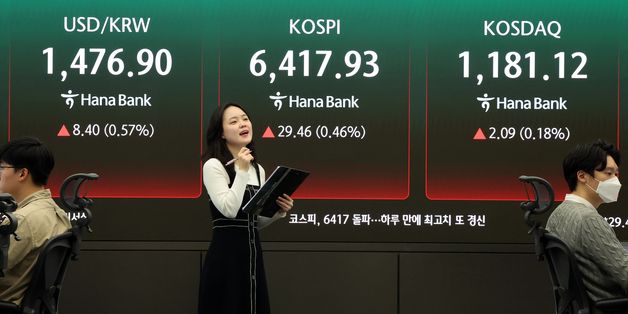 코스피, 사상 첫 6400선 돌파…종가 기준 하루만에 또 최고치