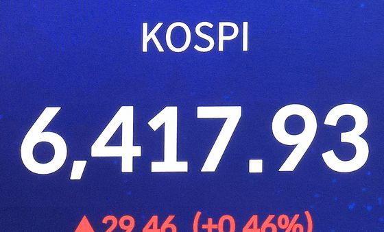 6400선 돌파 마감한 코스피