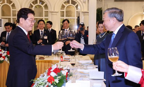 건배하는 한-베트남 정상