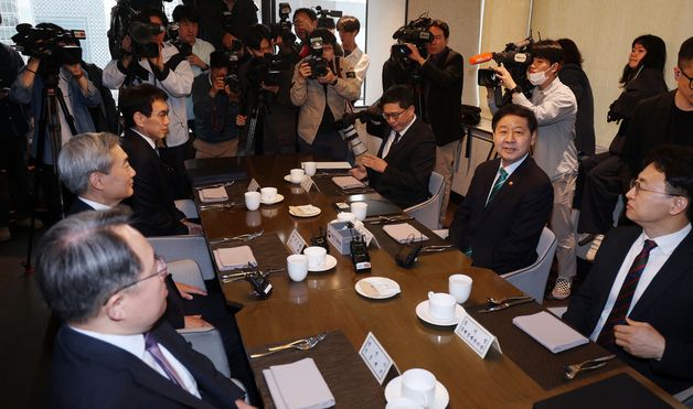 조찬회동하는 한국 경제수장들